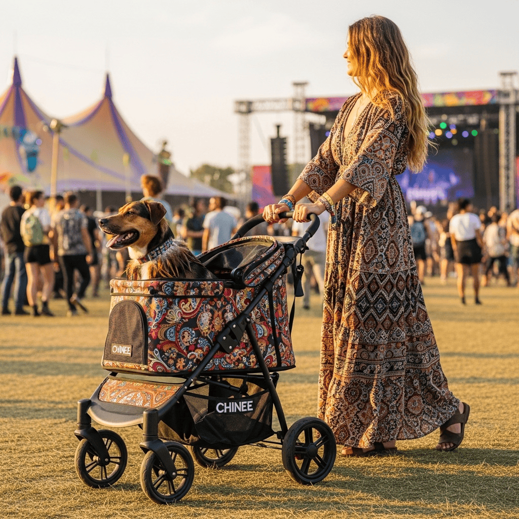 Customizable Pet Stroller for Outdoor Adventures Industry Fit