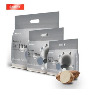 1.5kg Cat Litter Odor Control Biodegradable Sustainable Bulk Supply Flushable Clumping Cassava Cat Litter for Pet