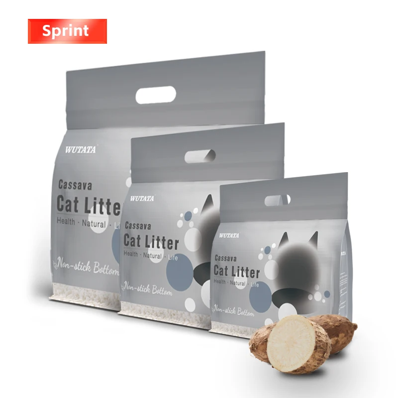 1.5kg Cat Litter Odor Control Biodegradable Sustainable Bulk Supply Flushable Clumping Cassava Cat Litter for Pet