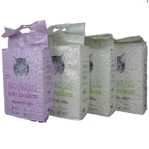 100% Biodegradable Low Dust Cat Sand Odour Control 6L Charcoal Tofu Cat Litter
