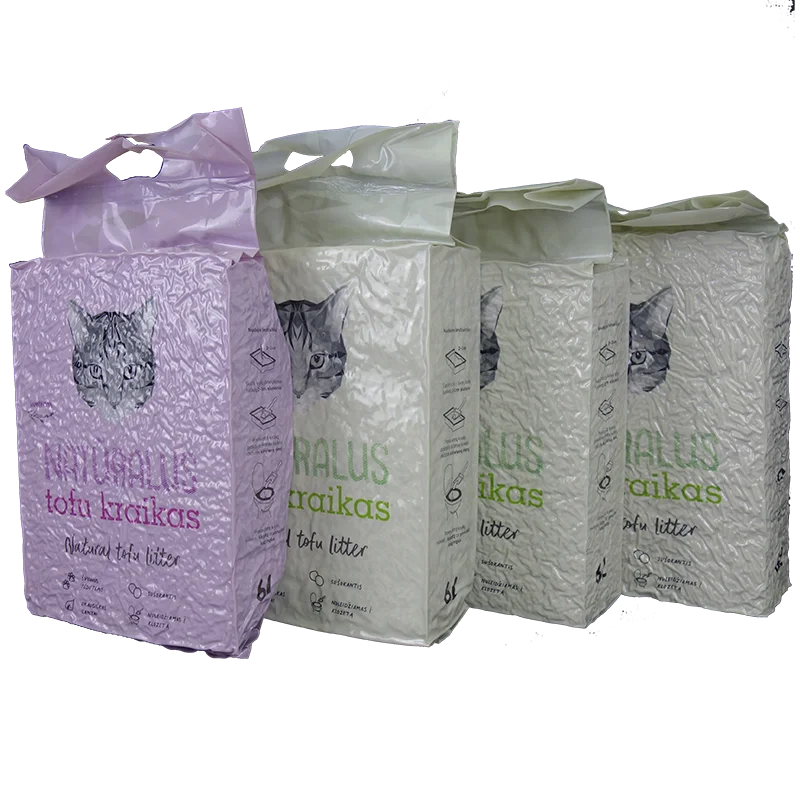 100% Biodegradable Low Dust Cat Sand Odour Control 6L Charcoal Tofu Cat Litter
