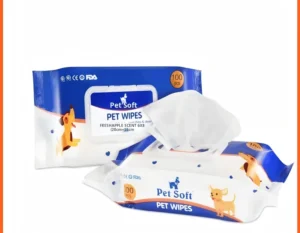 100 Pieces Pet Soft Non Woven Fabric Wipes Dog Cat Deodorizing Pet Wet Wipes