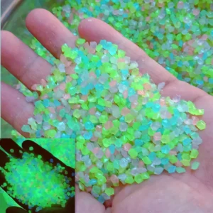 1000pcs bag Acrylic 3 5mm Luminous Glowing Sand Mini Decorative Fluorescent Rocks for Garden Aquarium Fish Tank Pathway