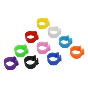 100pcs/pag Plastic Wordless Inner Diameter 8MM Identification Bird Clip Foot Rings Parrot Quail Pigeon Colored Foot Rings