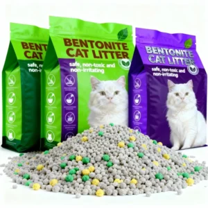 10L Eco Friendly Dust Free Color Particle Arena Para Gato Highly Absorbent Fast Clumping Bentonite Cat Litter