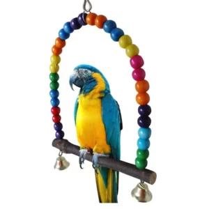 10cm 15cm 20cm Colorful Beaded Funny Pet Bird Chew Toys Parrot Perches Stand