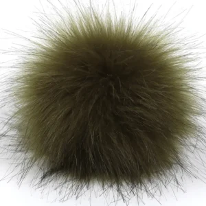 10cm PomPon for Beanie Hat With Elastic Loops Cord Button Pin Pet Toys Colorful Fluffy Furry Fox Fur Pompom Faux Fur Balls