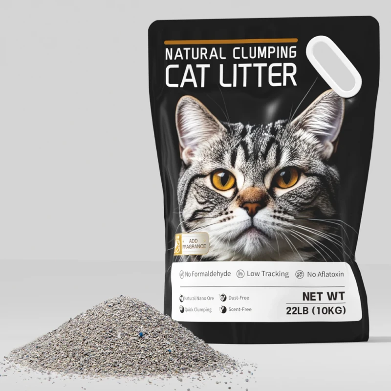 10kg Natural Sodium Crushed Ore Broken Cat Litter Fast Clumping Factory Supply Bentonite Cat Litter