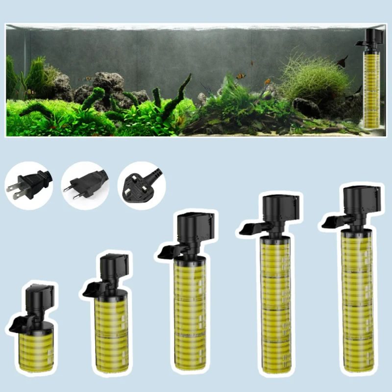110V 220V Internal Aquarium Filter 50-150 Gallon Fish Tank Filters with US UK EURO Plug
