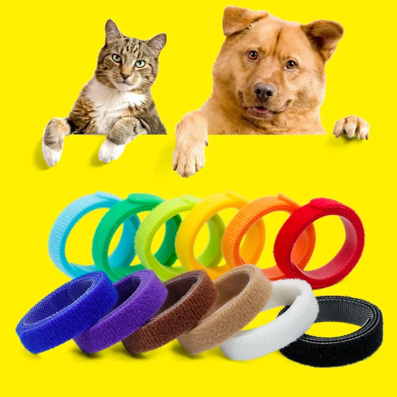 12 Colors Eco friendly Pet Supplies Collars Soft Dog Identification Collar for Kittens and Dogs