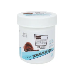 130pcs Box Custom Logo Disposable Non woven Fabric Cat Ear Cleaning Wipe Pet Eye Wet Wipes for Dog