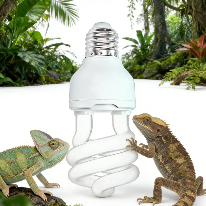13W 26W E26 E27 Reptile UVB Compact Fluorescent Lamp UVA+UVB Calcium Supplement Vitamin D3 UV Lamp for Turtle Dragon