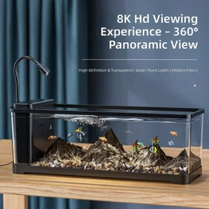 14 in 1 Aquarium Kit with Side Filter LED Light Heater