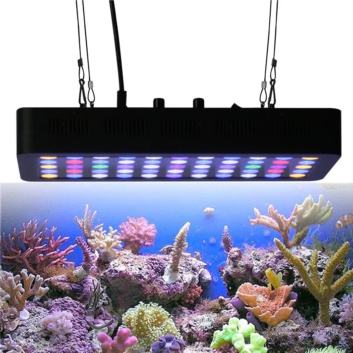 165W Dimmable Full Spectrum Aquarium LED Light for Reef Bloom Decoration in Saltwater and Freshwater Fish Coral Tanks