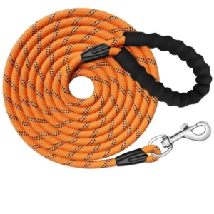 16FT 32FT 49FT Waterproof Long Lead Dog Leash Heavy Duty Reflective Nylon Rope for Dog Training