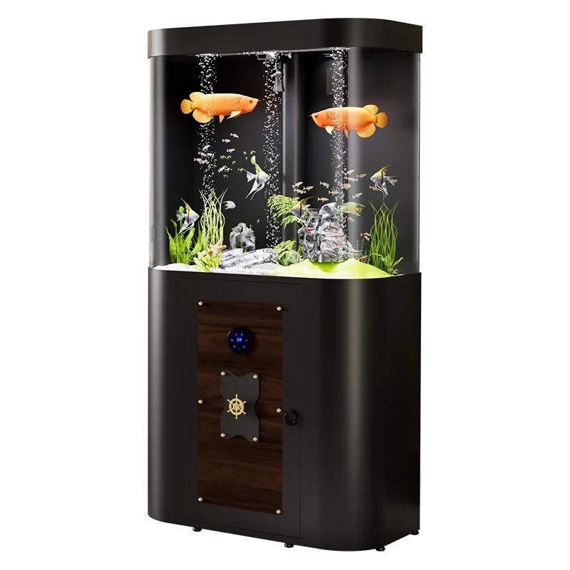 170L Elegant Shape Large Acrylic Aquarium Eco Friendly Plastic Fish Tank for Hotels