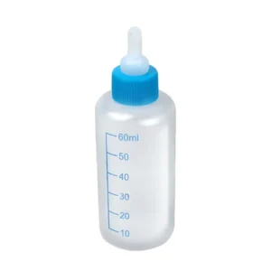 19*10*4cm 60ml 45g Pet Edible Plastic Dog Milk Bottle Cat Drinker Bottle for Small Animal Feeding
