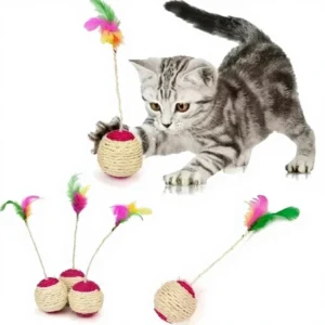 1Pc Cat Toy Scratching Ball Training Interactive Kitten Pet Supplies