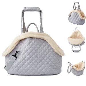 2 1 Luxury Print Polyester Eco Friendly Casual Simplicity Portable Soft Sided Pet Carrier Sling Hand Zipper Travel Dog