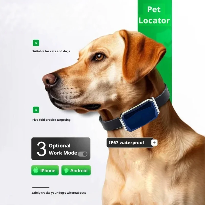 2 Locator Smart Wireless Tracking Anti lost GPS Cat Waterproof Wearable Collar Pet Tracker