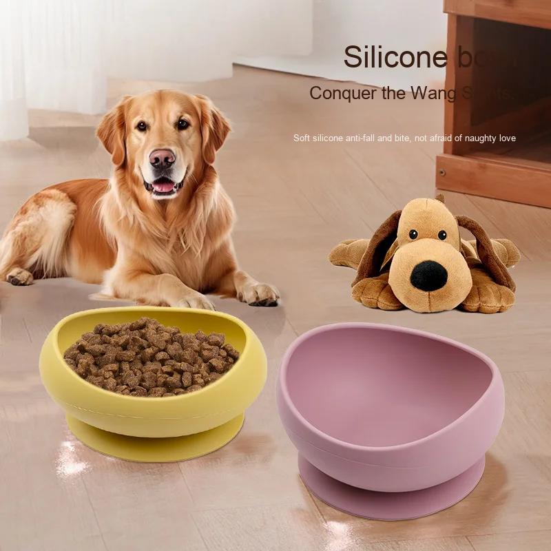 2 in 1 Anti Spill Eco Friendly Silicone Waterproof IPX5 Pet Bowl Solid Multi Functional New Design Dog Cat Food Feeders Pet