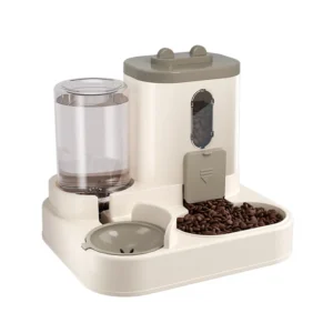 2 in 1 Automatic Plastic Pet Feeder Water Dispenser Set Eco Friendly Gravity Dog Cat Food Bowl with Self Filling Water Bottle