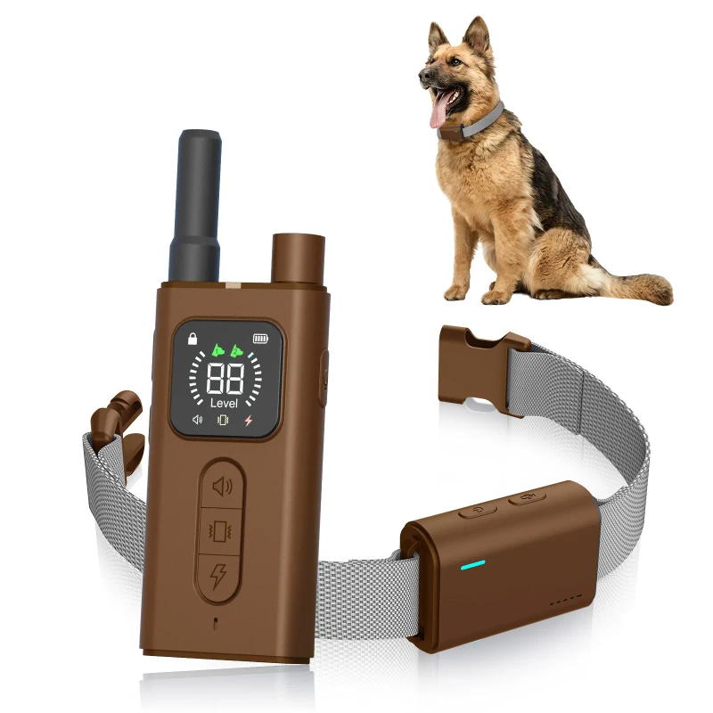 2 in 1 Dog Shock Collar & Dog Bark Collar Smart Anti Barking Dog Training Collar 3300FT Range Remote for All Breeds IP67