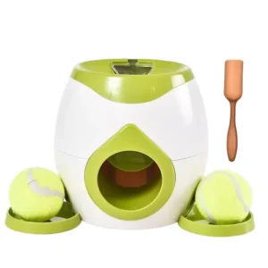 2-in-1 Dog Tennis Ball Launcher and Food Treat Dispenser Interactive Puzzle Dog Training Toys