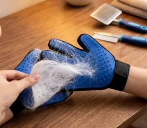 2 in 1 Five Finger Hair Removal Silicone Pet Cleaning Remover Grooming Deshedding and Bathing Brush Gloves
