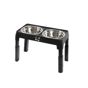 2 in 1 Food Feeder Bowls Lifting Elevated Raised Adjustable Dog Feeder with Stainless Steel Pet Bowls