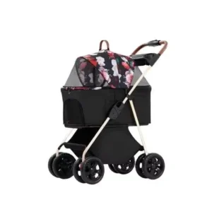 2 in 1 Separable Pet Carrier and Dog Stroller One Hand Foldable Lightweight Adjustable Modern Style