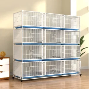2.1m 4 Tier Metal Iron Wire Galvanized Pipe Racing Pigeon Cage for Breeding and Training Birds