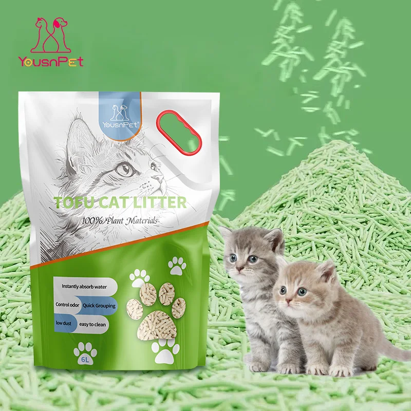 2.5kg 100% Natural Healthy 99% Dust Free and Highly Absorbent Odor Control Eco Friendly Flushable Tofu Cat Litter