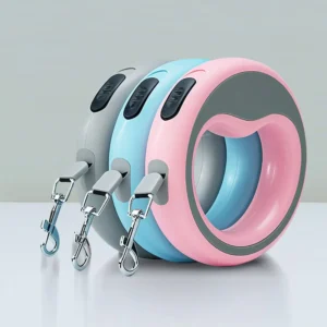 2.5m Ring Shaped Automatic Retractable Pet Dog Leash for Small Medium Dogs