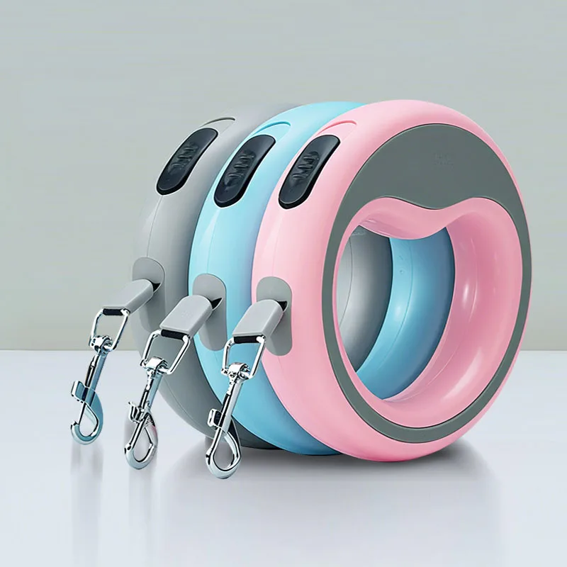 2.5m Ring Shaped Automatic Retractable Pet Dog Leash for Small Medium Dogs