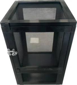20*20*30cm Black Color Pet Full Meshes Aluminum Cage