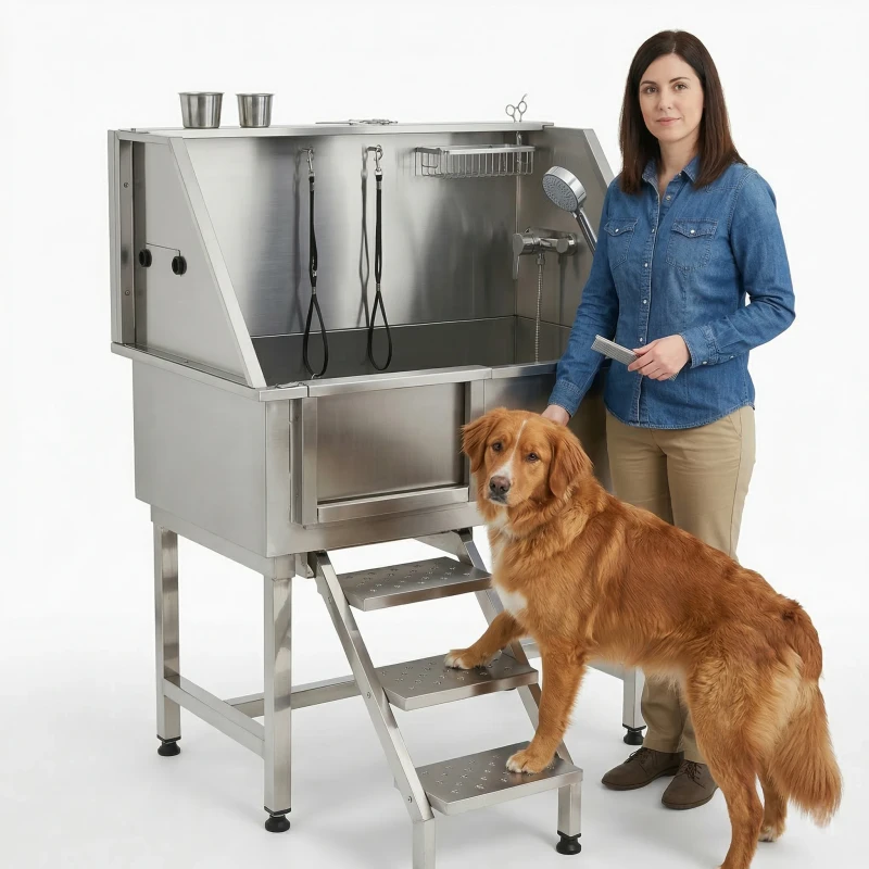 201 304 Dog Grooming Tub Stainless Steel Electric Pet Bath Tub