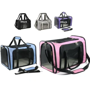 20IN Cat Pet Carrier Airline Approved Travel Bag Dog Carrier