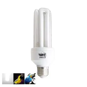 20W Classic Spiral Bird Lamp UVB UVA Sun 2.4% Color Glass Bird Light Parrot Growth Supplies