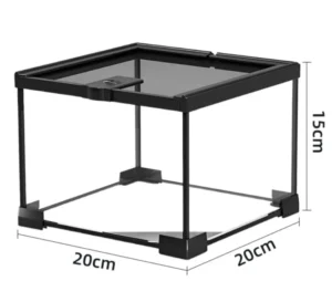 20cm Fully Transparent Durable Eco Friendly Glass Ecological Rainforest Tank for Reptiles & Amphibians Ornamental Pet Supplies