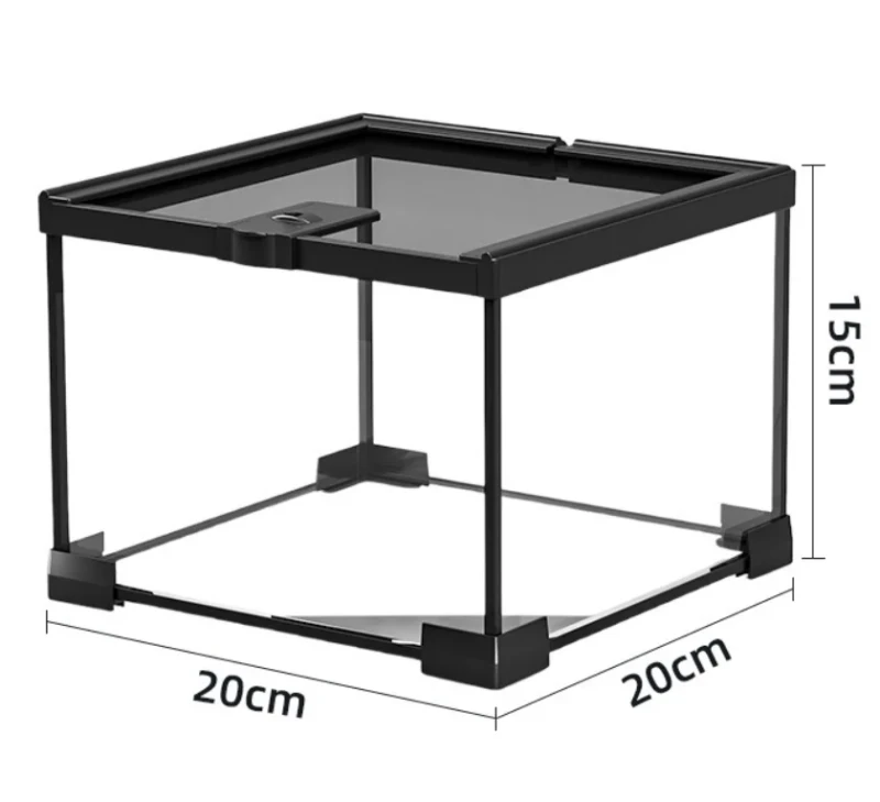 20cm Fully Transparent Durable Eco Friendly Glass Ecological Rainforest Tank for Reptiles & Amphibians Ornamental Pet Supplies