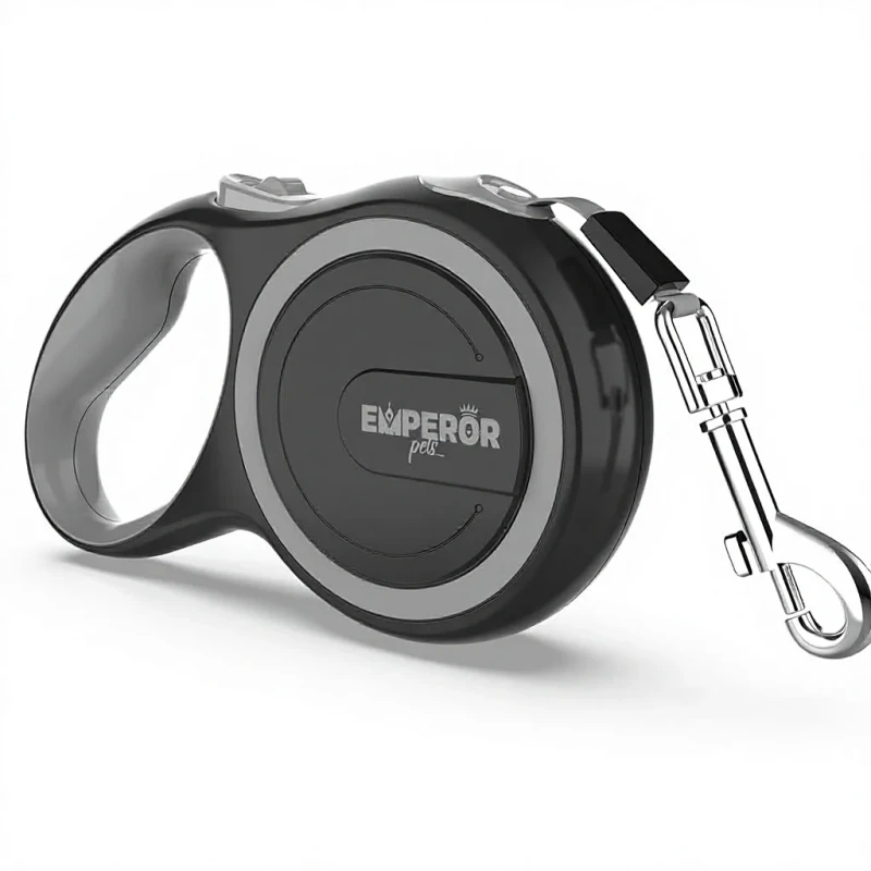 26 ft Heavy Duty Retractable Dog Leash with Anti Slip Grip Reflective Tape Medium Large Dogs 100 Lbs GY26