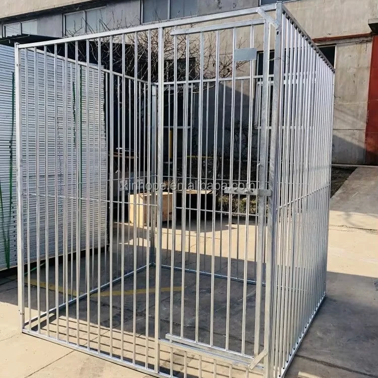 2m x 2m x 1.8m Large Outdoor Dog Kennel Welded Iron Animal Cage Breathable Square Pattern Fence