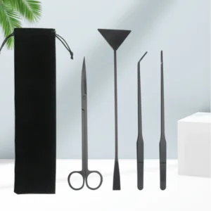 3 4 5 Pcs Aquascape Tools Stainless Steel Aquarium Kit W Tweezer Scissor Algae Scraper Aquascaping Set Aquarium Cleaner