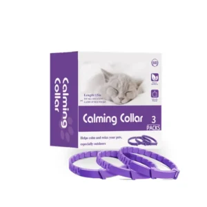 3 Pack Luxury Calming Collar for Cats and Kittens Anti Bark Collar for Dogs Made of Rubber