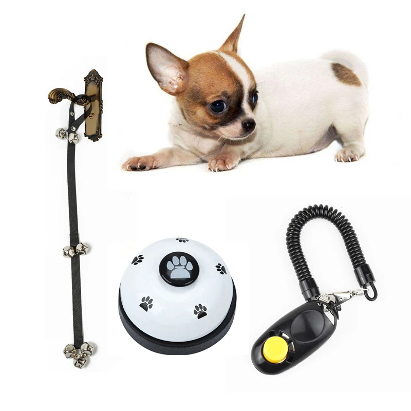 3 Packs Dog Training Sets Dog Doorbell Puppy Bells Pet Training Clicker