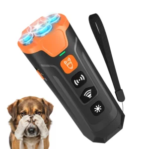 3 Ultrasonic Dog Anti Bark Control Deterrent Device Outdoor Handheld 49 Feet Powerful Dog Repellent Device With LED Flashlight