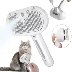 3 in 1 Pet Steam Brush Steamy Pet Hair Removal Comb Bath Brush Self Cleaning Hair Removal Cat Dog Grooming Brush Products