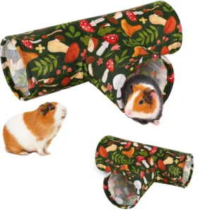 3 way Guinea Pig Tunnel Guinea Pig Treasure Folding Rabbit Tunnel Toy Hamster Ferret Dutch Pig Accessories Washable