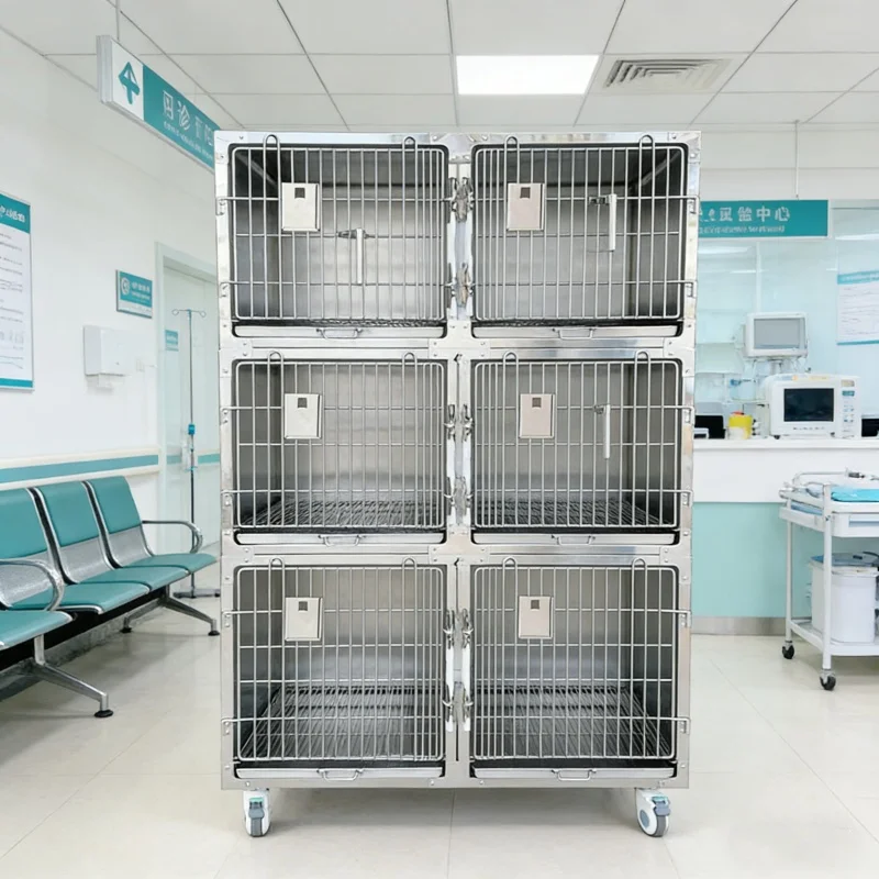 304 Stainless Steel Pet Hospitalization Cage Thickened Multi-layer Cat and Dog Foster Cage Isolation and Diagnosis Cage